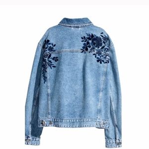 H&M Embroidered Jean Jacket